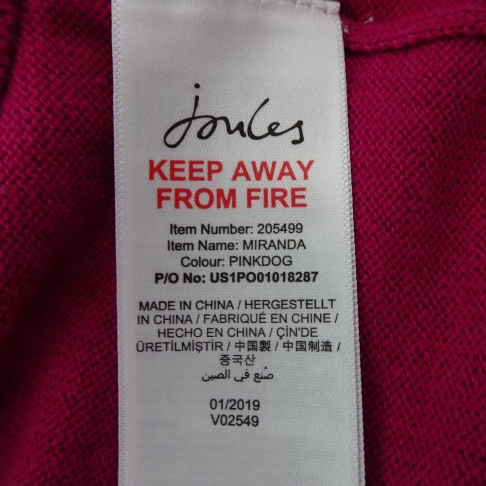 Joules Knitwear Miranda Sweater Pullover Pink with Dachshund Women's Size 6 - Picture 10 of 12
